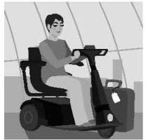 Women with a scooter